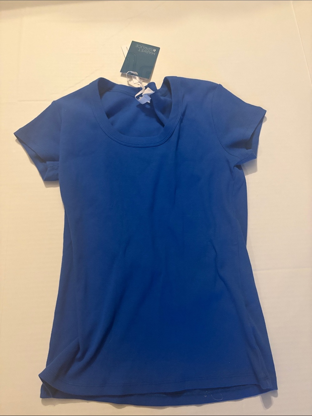 Market & Spruce Short-Sleeve Crewneck Top - Royal Blue